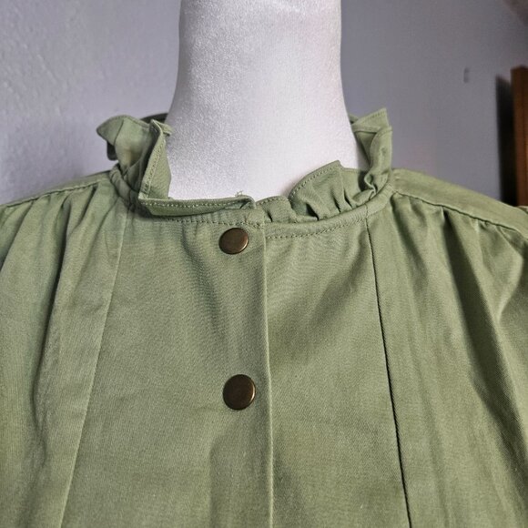 POMANDER PLACE Shift Dress Size Small Sage Green Tuckernuck Minimalist Casual - Picture 5 of 14